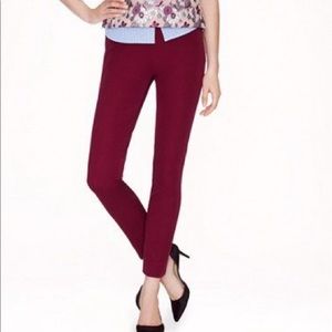 J. Crew Petite Minnie Pant in Cranberry